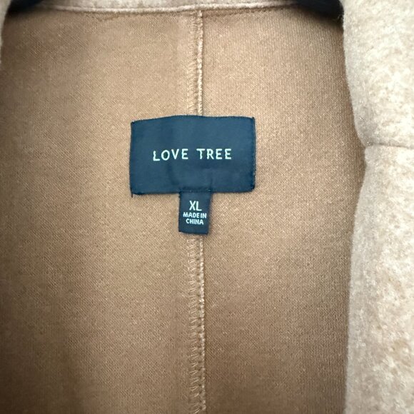 NWOT Love Tree Women's Long Coat with Pockets in Camel Size XL - Picture 4 of 6
